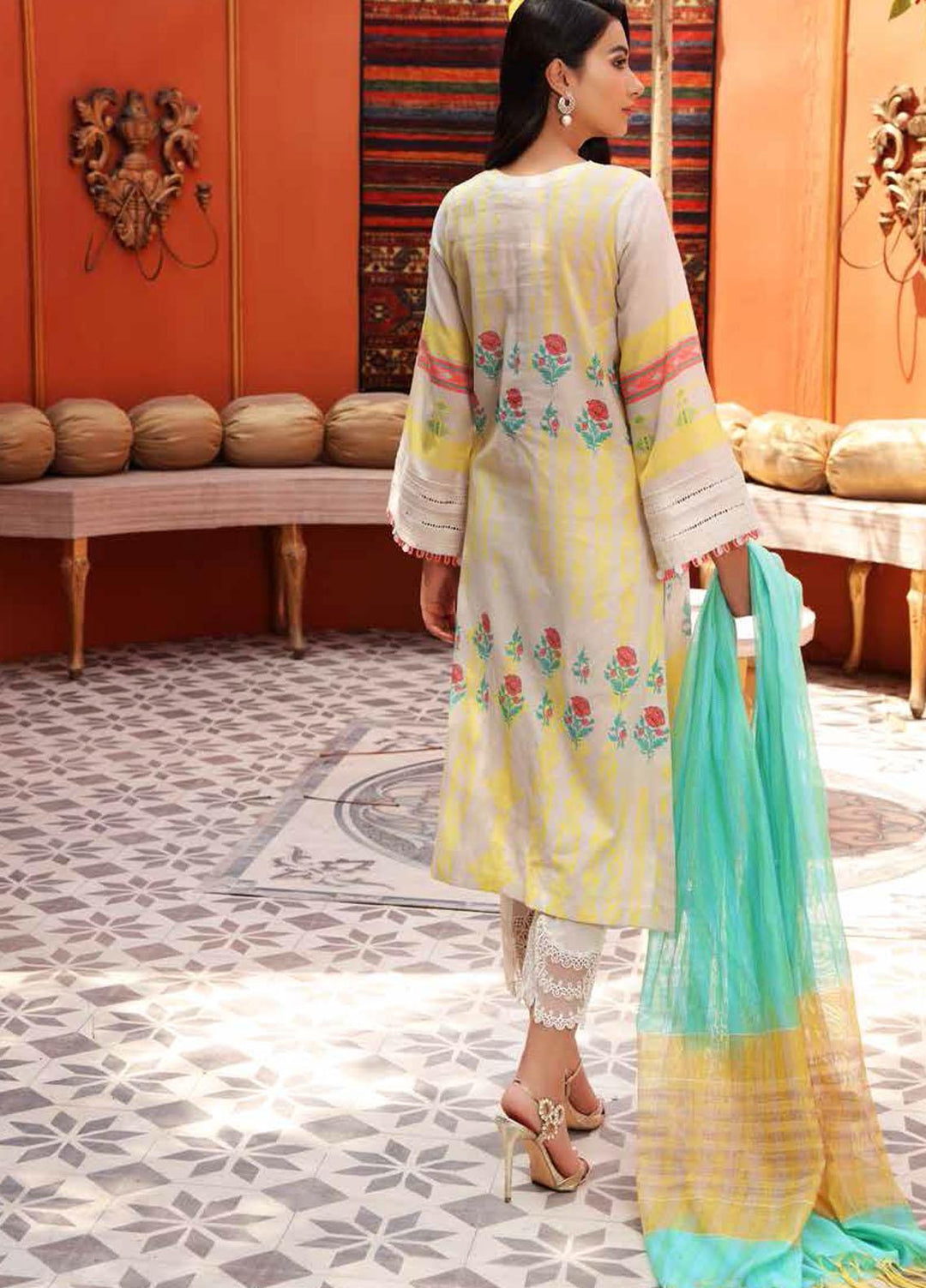 Belle By Charizma Printed Lawn Suits Unstitched 2 Piece CRZ21B 03 - Summer Collection