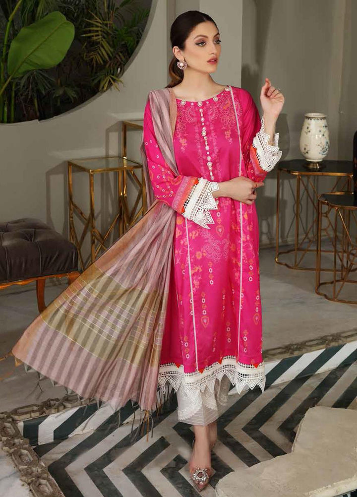 Belle By Charizma Printed Lawn Suits Unstitched 2 Piece CRZ21B 04 - Summer Collection