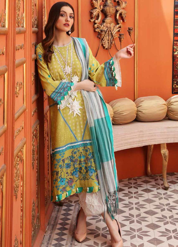 Belle By Charizma Printed Lawn Suits Unstitched 2 Piece CRZ21B 06 - Summer Collection