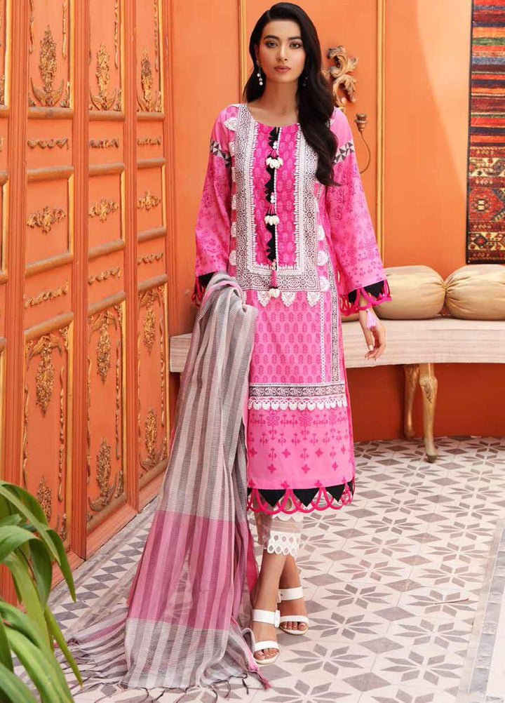 Belle By Charizma Printed Lawn Suits Unstitched 2 Piece CRZ21B 08 - Summer Collection