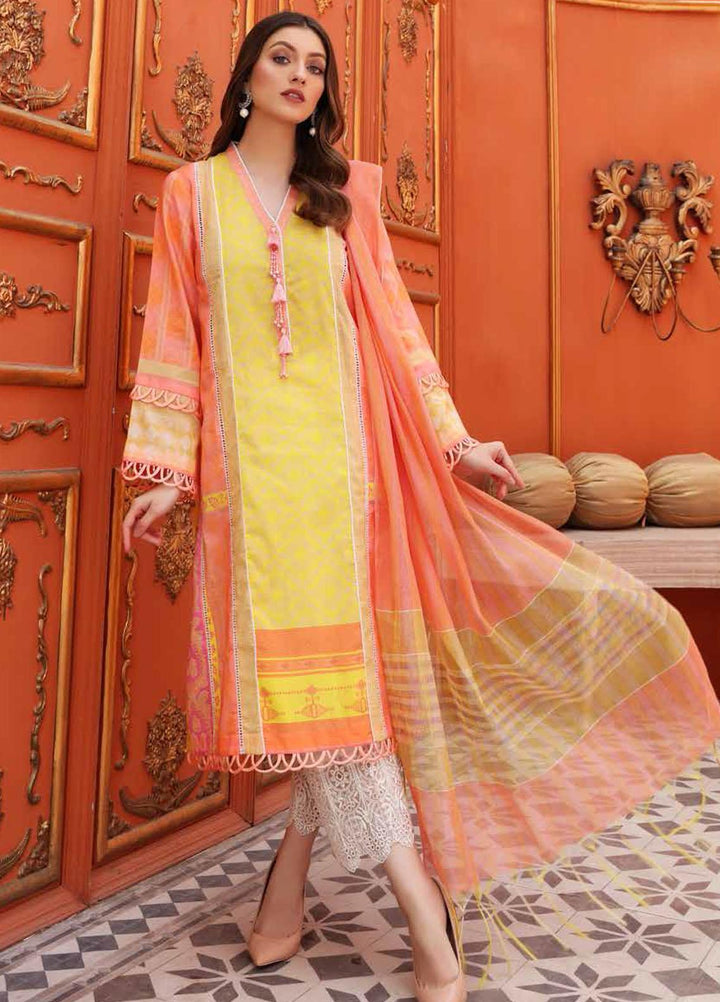 Belle By Charizma Printed Lawn Suits Unstitched 2 Piece CRZ21B 10 - Summer Collection