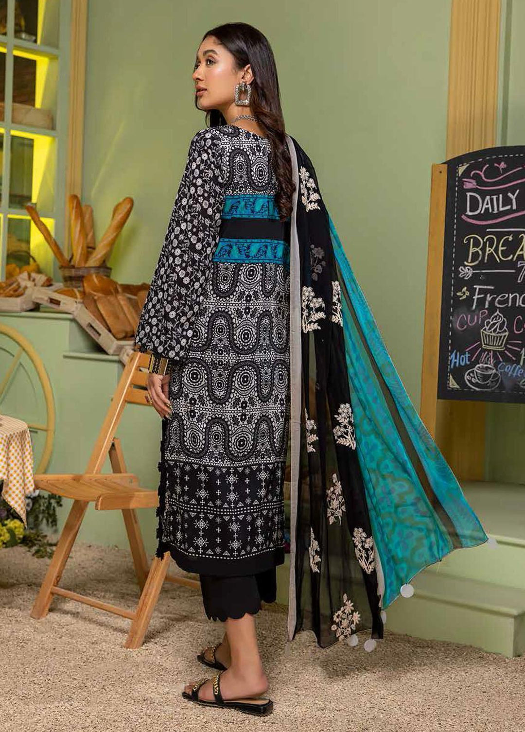 Charizma Embroidered Lawn Suits Unstitched 3 Piece CRZ22BW CBW:04 - Summer Collection