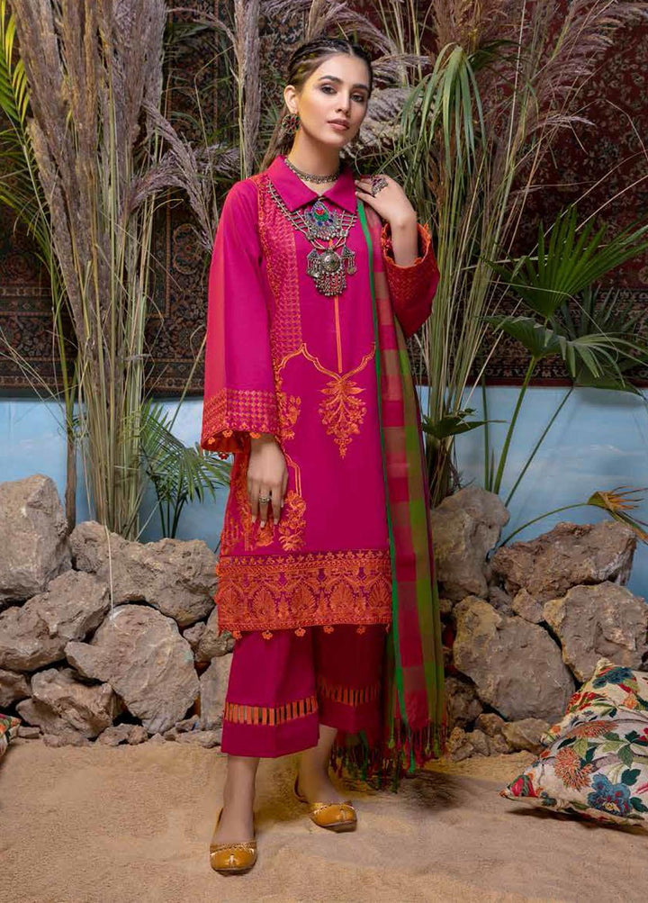 Bunat By Charizma Embroidered Khaddar Suits Unstitched 3 Piece CRZ21BK CBN / 01A - Winter Collection