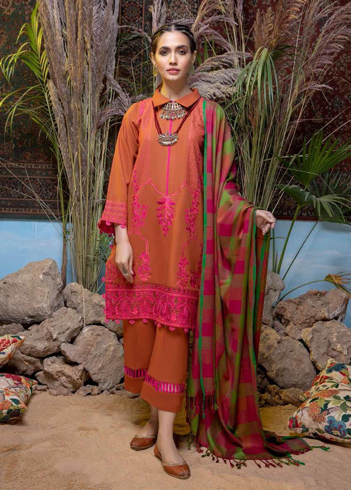 Bunat By Charizma Embroidered Khaddar Suits Unstitched 3 Piece CRZ21BK CBN / 01B - Winter Collection