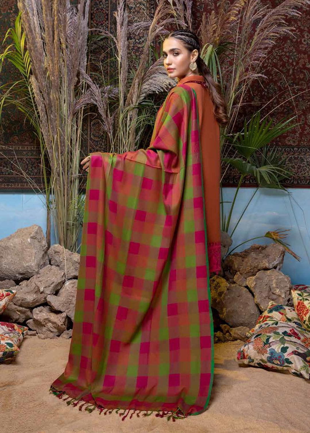 Bunat By Charizma Embroidered Khaddar Suits Unstitched 3 Piece CRZ21BK CBN / 01B - Winter Collection