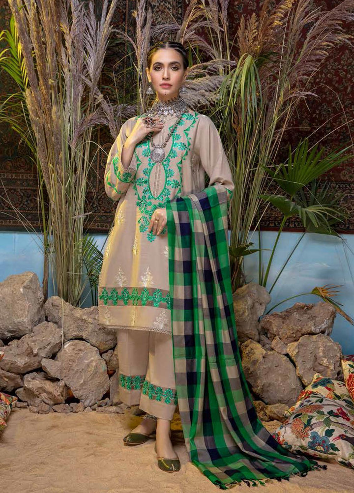 Bunat By Charizma Embroidered Khaddar Suits Unstitched 3 Piece CRZ21BK CBN / 02B - Winter Collection