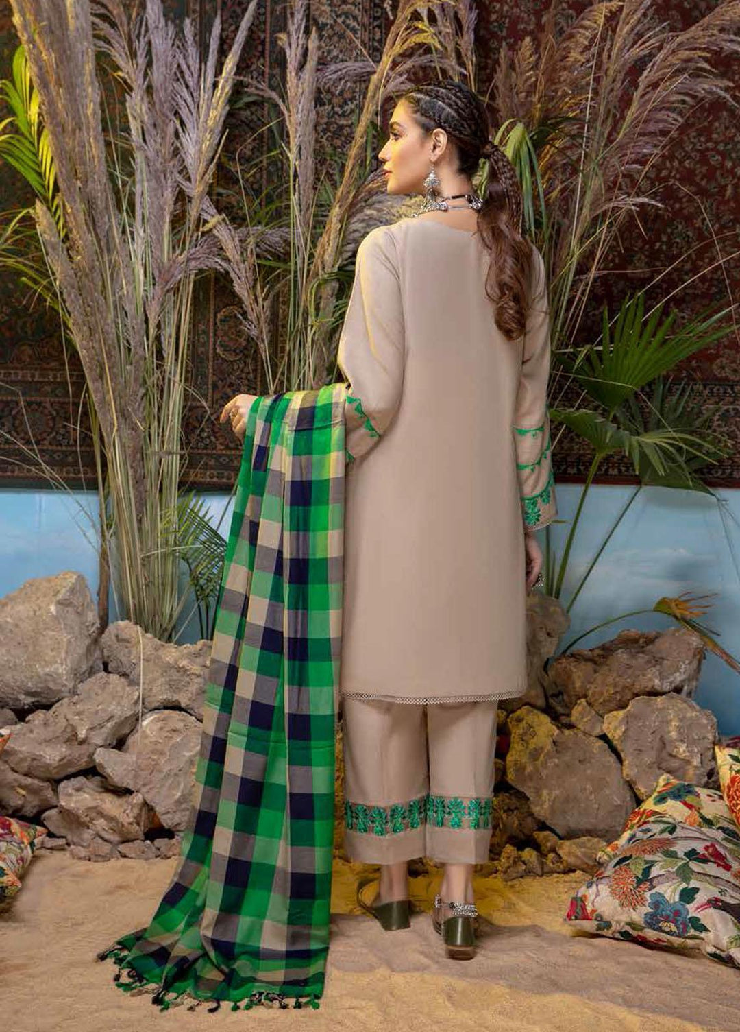 Bunat By Charizma Embroidered Khaddar Suits Unstitched 3 Piece CRZ21BK CBN / 02B - Winter Collection