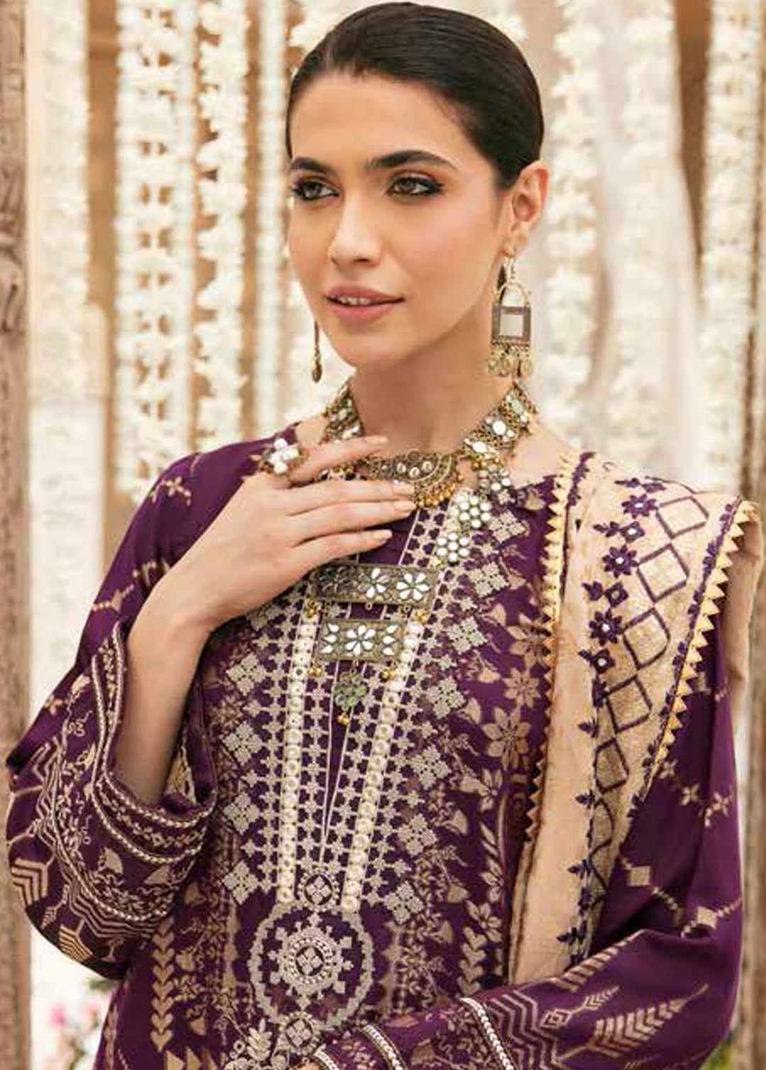 Bunnat By Charizma Embroidered Linen Suits Unstitched 3 Piece CRZ22B CB-02 - Winter Collection