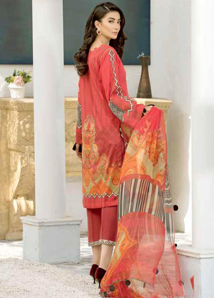 Charizma Printed Lawn Suits Unstitched 3 Piece CRZ21CP CP-02 - Summer Collection