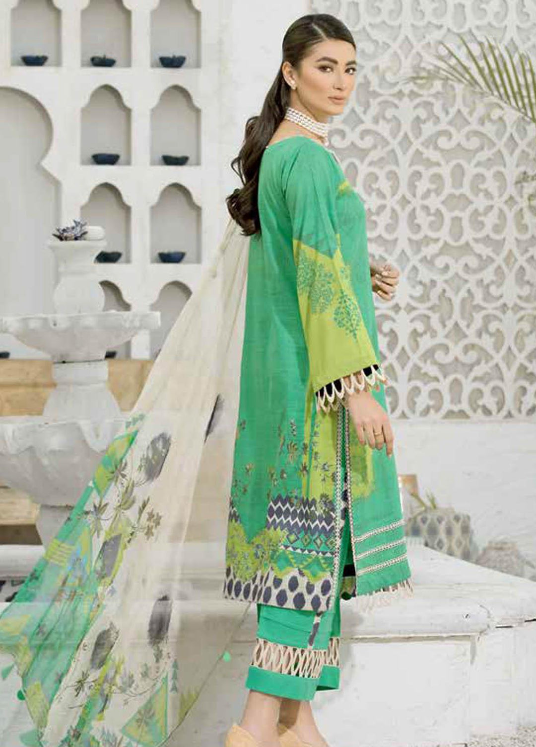 Charizma Printed Lawn Suits Unstitched 3 Piece CRZ21CP CP-04 - Summer Collection