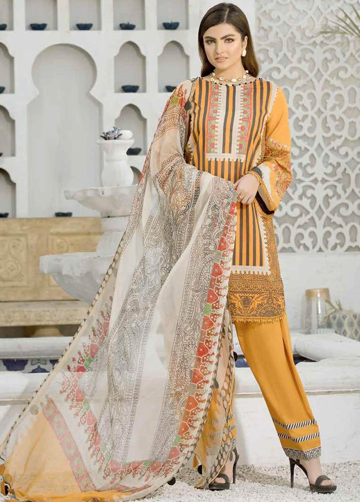 Charizma Printed Lawn Suits Unstitched 3 Piece CRZ21CP CP-05 - Summer Collection