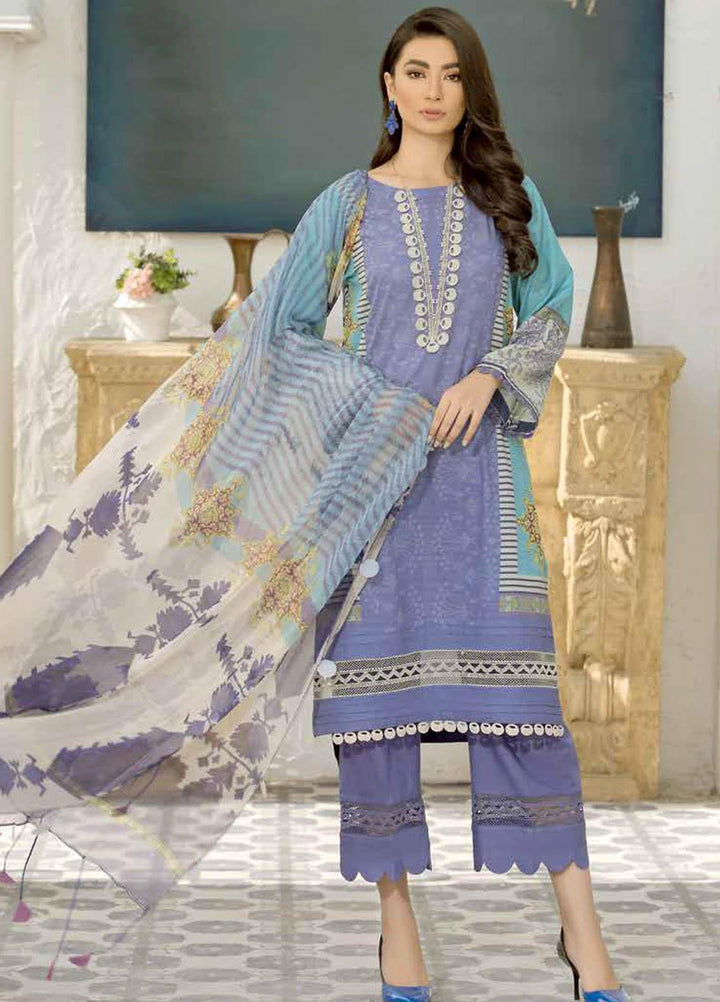 Charizma Printed Lawn Suits Unstitched 3 Piece CRZ21CP CP-06 - Summer Collection