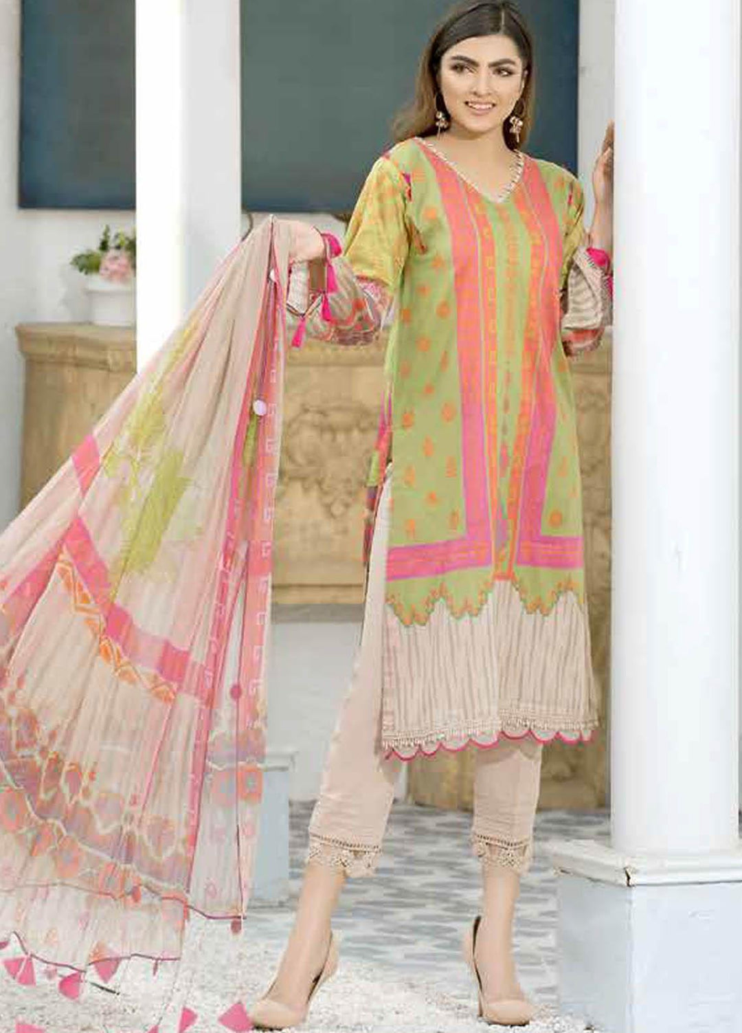 Charizma Printed Lawn Suits Unstitched 3 Piece CRZ21CP CP-08 - Summer Collection