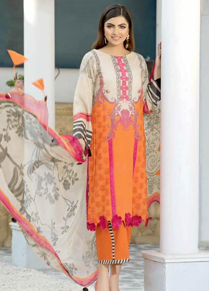 Charizma Printed Lawn Suits Unstitched 3 Piece CRZ21CP CP-09 - Summer Collection