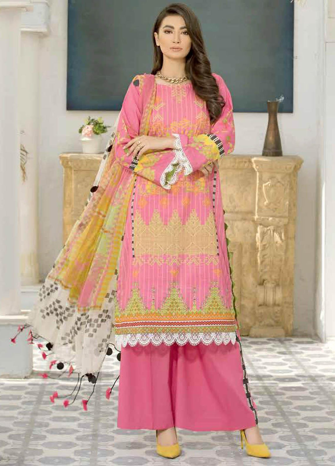 Charizma Printed Lawn Suits Unstitched 3 Piece CRZ21CP CP-10 - Summer Collection