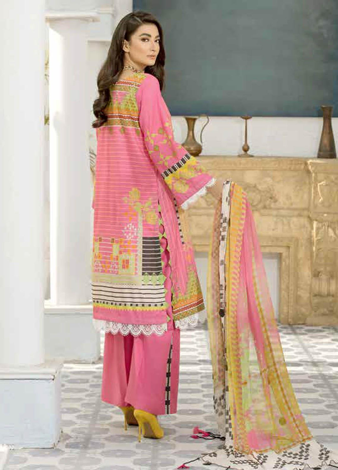 Charizma Printed Lawn Suits Unstitched 3 Piece CRZ21CP CP-10 - Summer Collection
