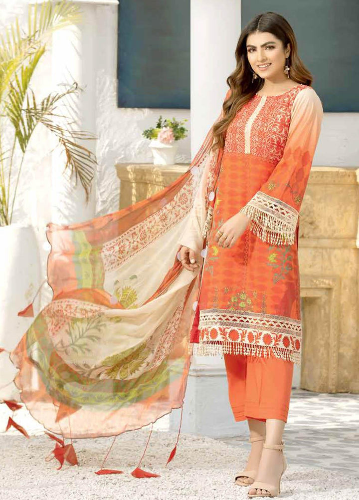 Charizma Printed Lawn Suits Unstitched 3 Piece CRZ21CP CP-11 - Summer Collection
