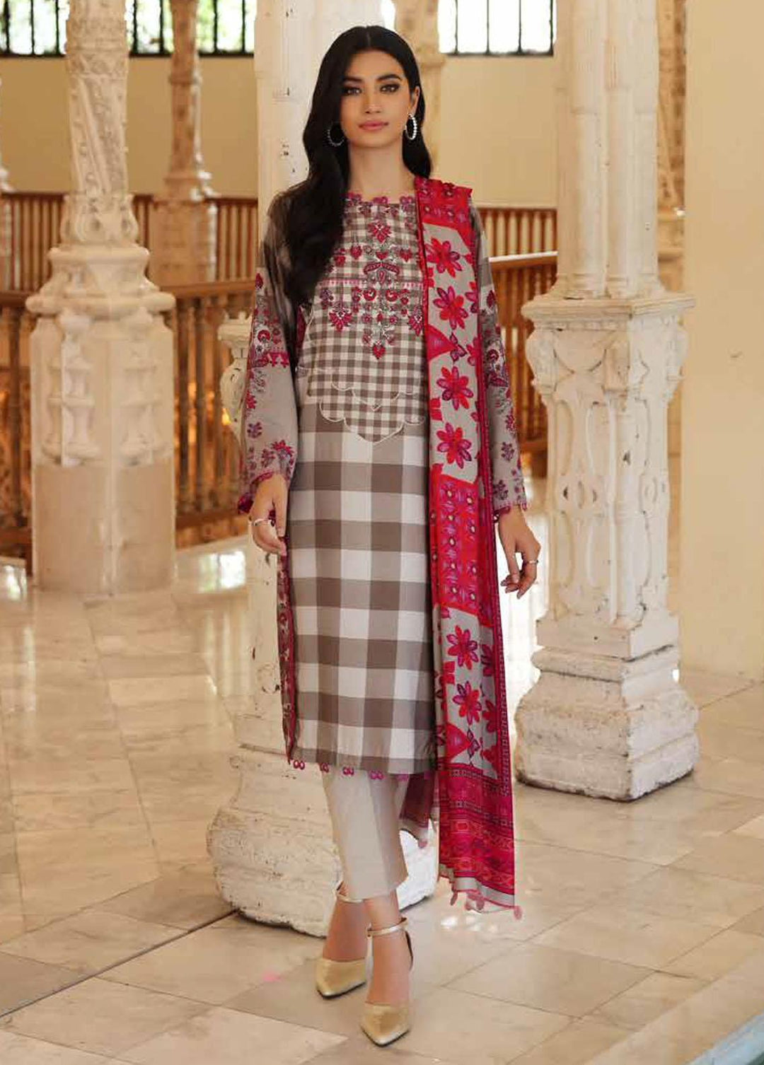 C-Prints By Charizma Printed Marina Suits Unstitched 3 Piece CRZ22FW CPW 09 - Winter Collection