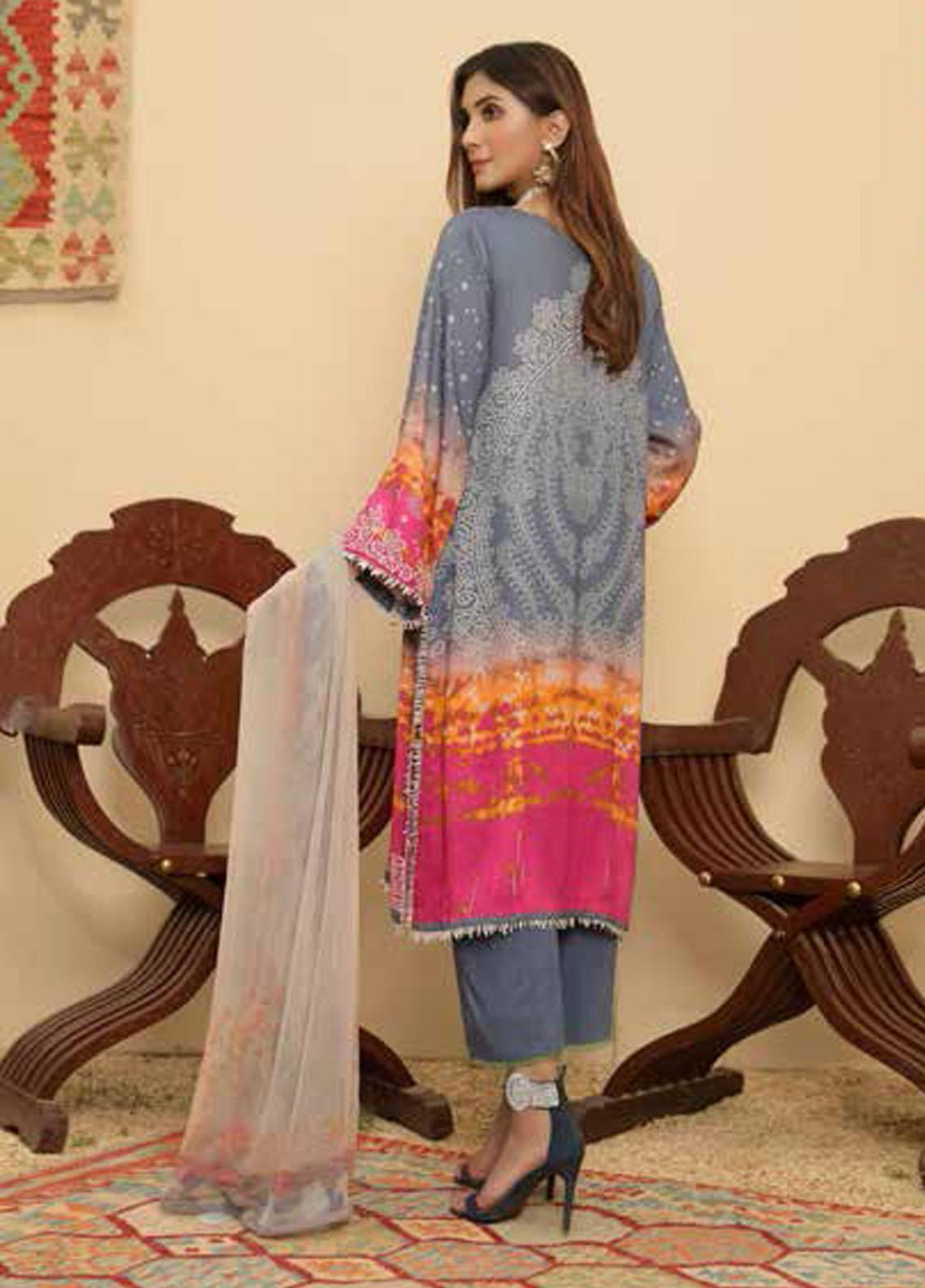C-Prints By Charizma Printed Linen Suits Unstitched 3 Piece CRZ21W 02 - Fall / Winter Collection