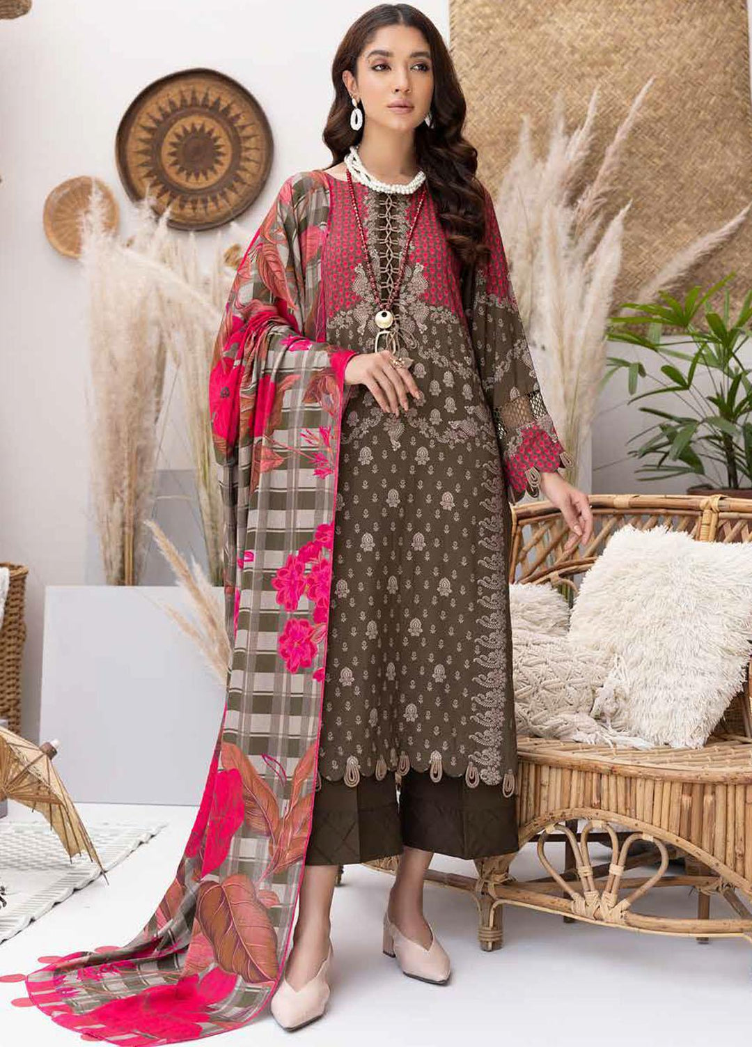 C-Prints By Charizma Printed Linen Suits Unstitched 3 Piece CRZ22-FW4 CPW-28 - Winter Collection