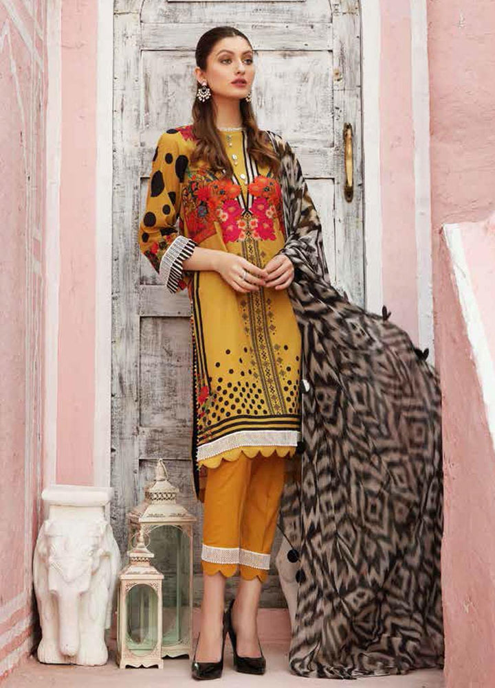 C-Prints By Charizma Printed Lawn Suits Unstitched 3 Piece CRZ21-CP2 20B - Summer Collection