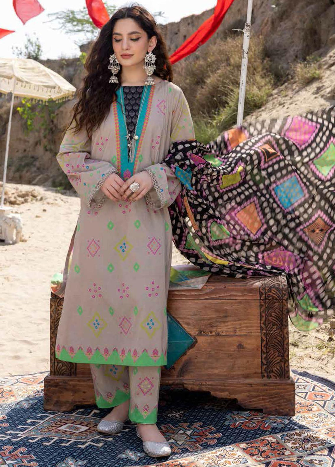 C-Prints By Charizma Printed Lawn Suits Unstitched 3 Piece CRZ23-CP4 CP-29 - Summer Collection