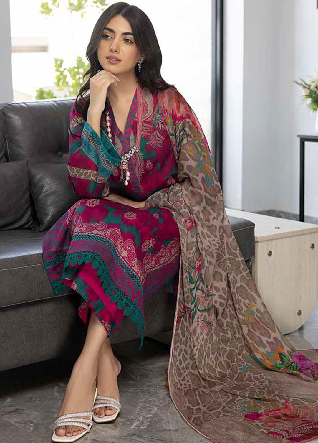 C-Prints By Charizma Printed Lawn Suits Unstitched 3 Piece CRZ23-CP6 CP-46 - Summer Collection
