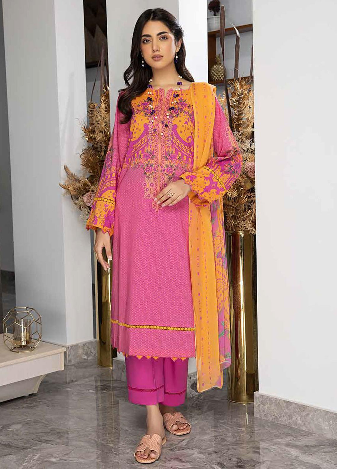 C-Prints By Charizma Printed Lawn Suits Unstitched 3 Piece CRZ23-CP6 CP-48 - Summer Collection