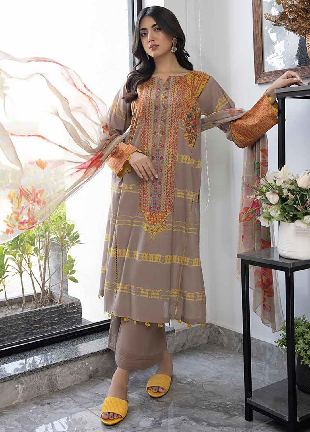 C-Prints By Charizma Printed Lawn Suits Unstitched 3 Piece CRZ23-CP6 CP-50 - Summer Collection
