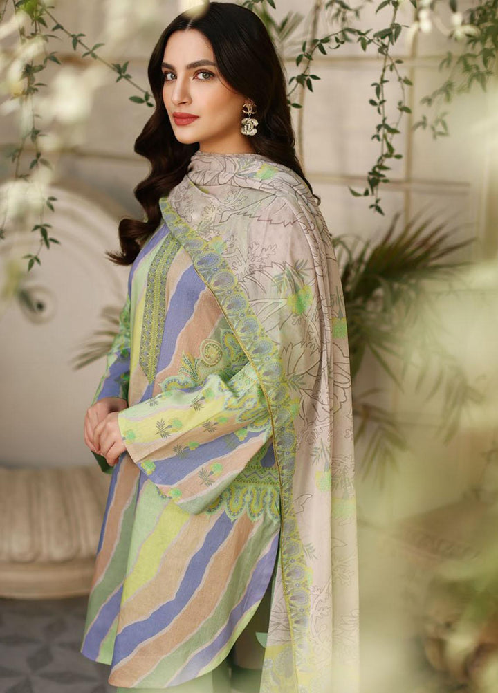 Charizma Printed Lawn Suits Unstitched 3 Piece CRZ23CP-V2 CP-012-A - Summer Collection