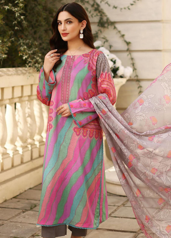 Charizma Printed Lawn Suits Unstitched 3 Piece CRZ23CP-V2 CP-012-B - Summer Collection