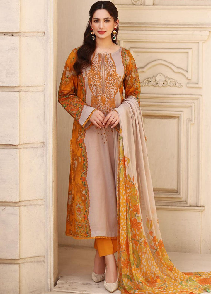 Charizma Printed Lawn Suits Unstitched 3 Piece CRZ23CP-V2 CP-014 - Summer Collection