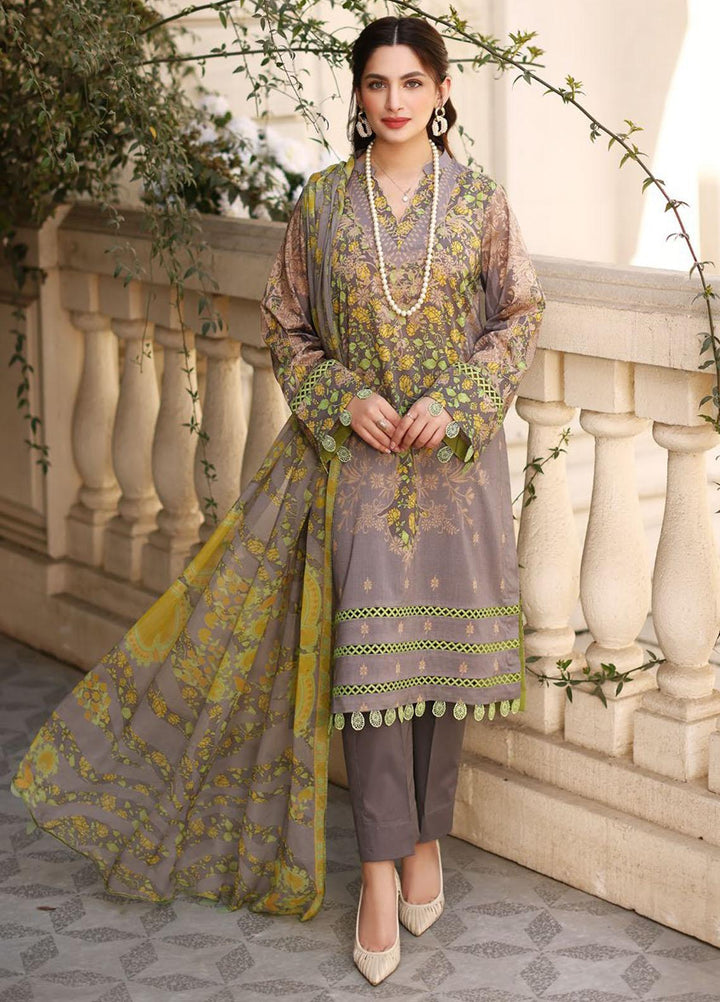 Charizma Printed Lawn Suits Unstitched 3 Piece CRZ23CP-V2 CP-016 - Summer Collection