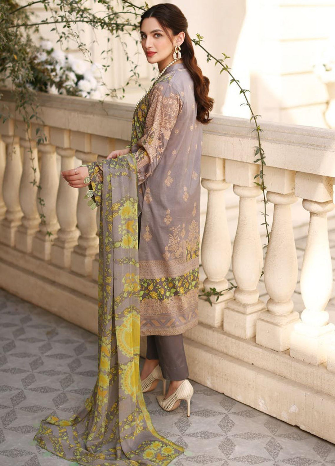 Charizma Printed Lawn Suits Unstitched 3 Piece CRZ23CP-V2 CP-016 - Summer Collection