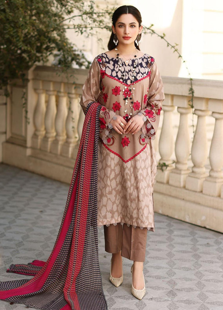 Charizma Printed Lawn Suits Unstitched 3 Piece CRZ23CP-V2 CP-018 - Summer Collection