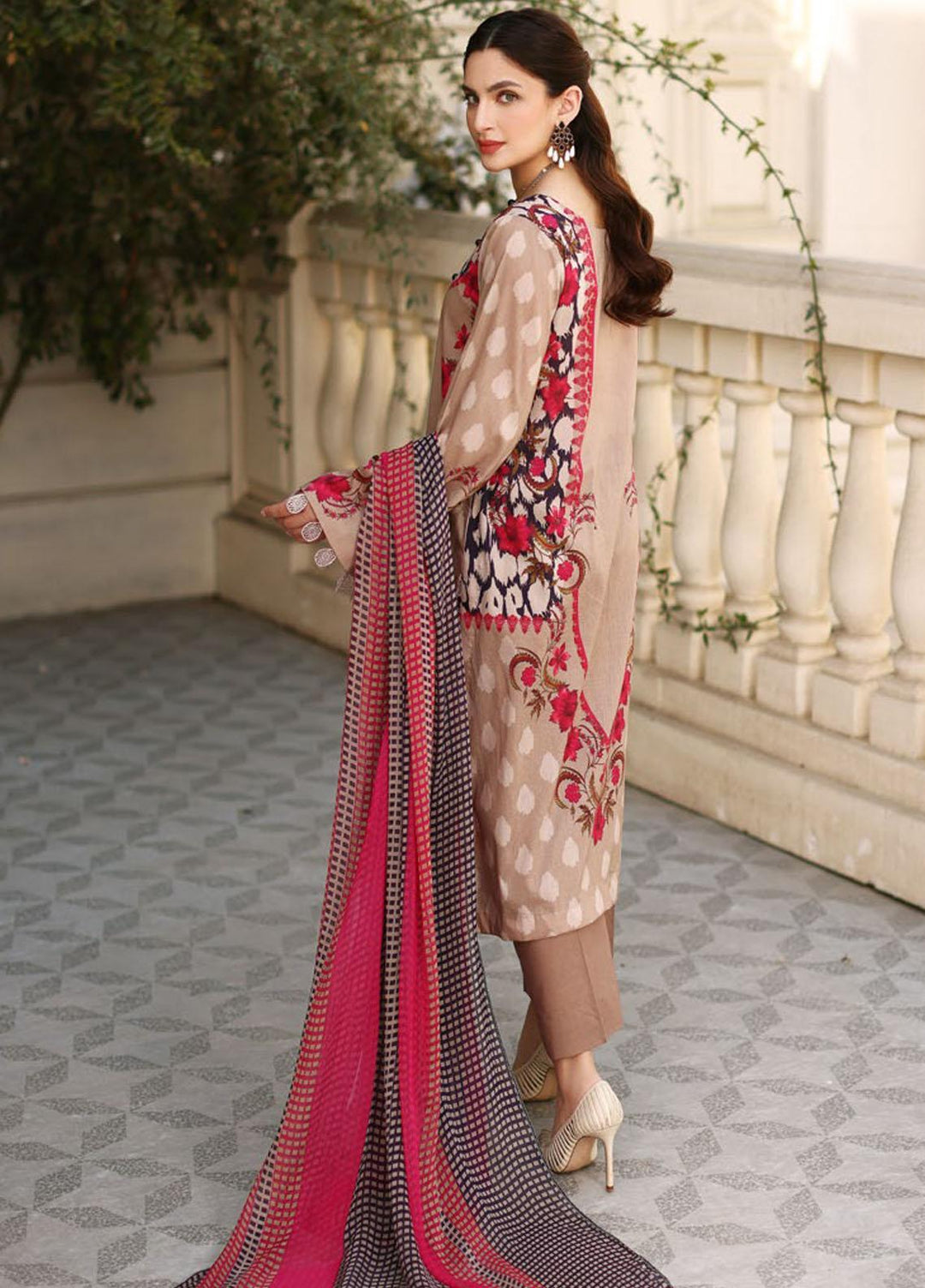 Charizma Printed Lawn Suits Unstitched 3 Piece CRZ23CP-V2 CP-018 - Summer Collection