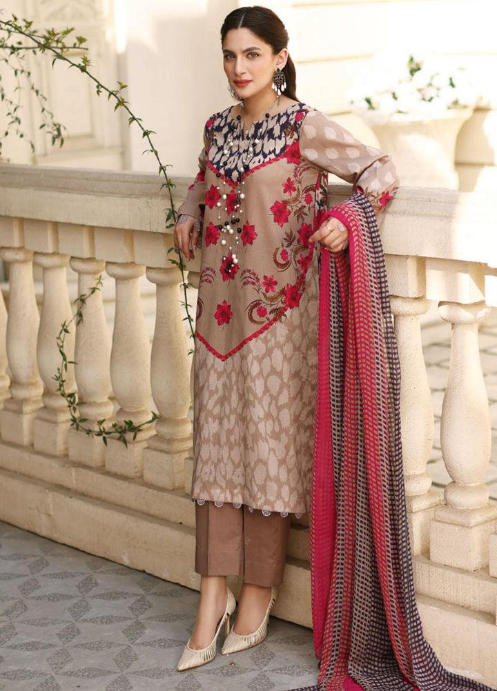 Charizma Printed Lawn Suits Unstitched 3 Piece CRZ23CP-V2 CP-018 - Summer Collection