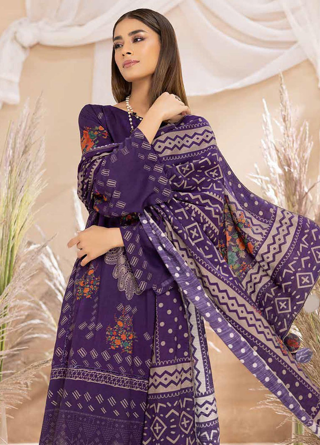 C-Prints by Charizma Printed Dhanak Suits Unstitched 3 Piece CRZ22-W6 CPW-44 - Winter Collection