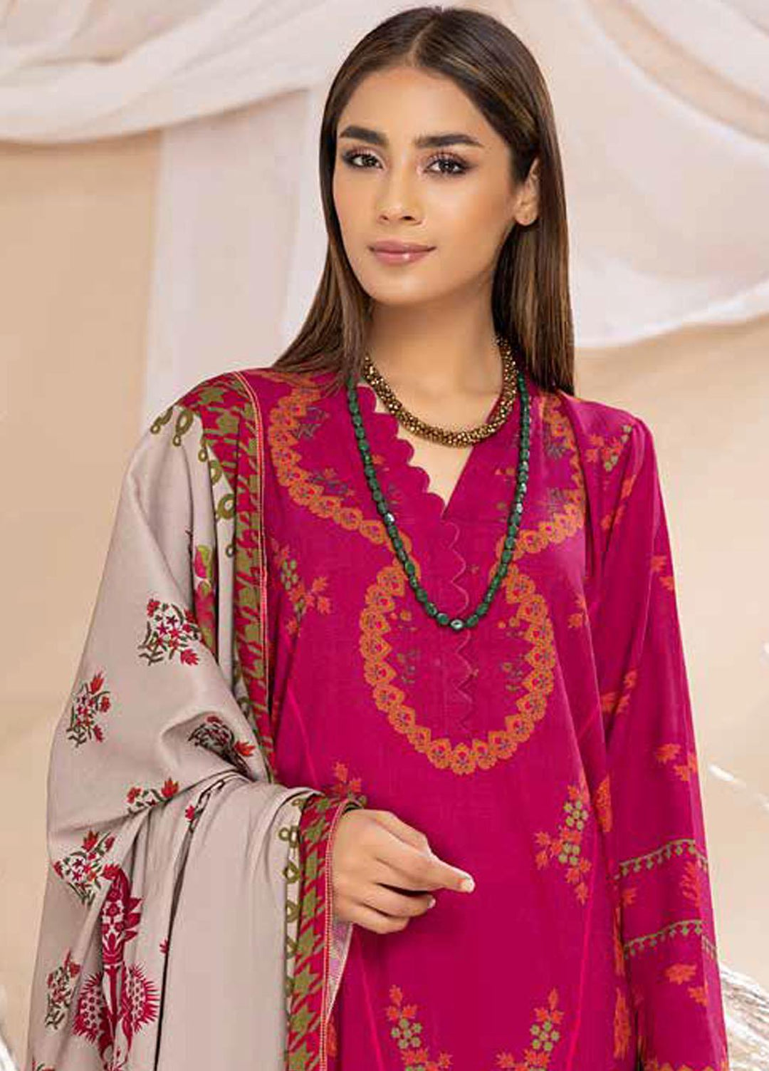 C-Prints by Charizma Printed Dhanak Suits Unstitched 3 Piece CRZ22-W6 CPW-46 - Winter Collection