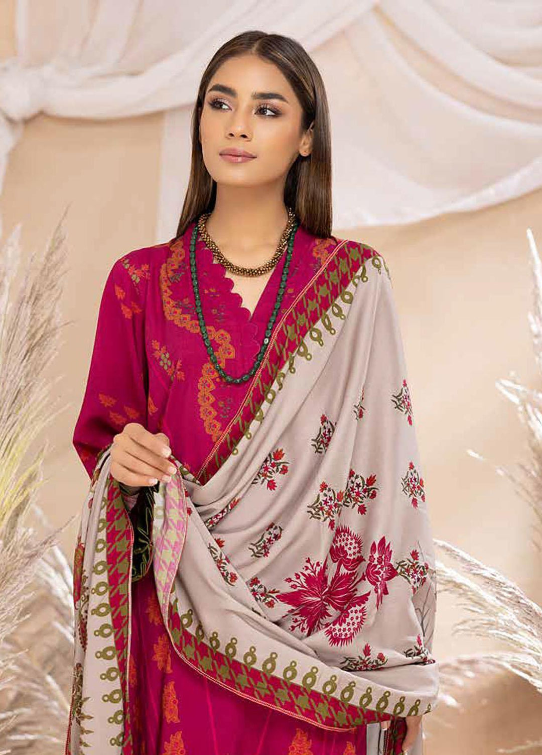 C-Prints by Charizma Printed Dhanak Suits Unstitched 3 Piece CRZ22-W6 CPW-46 - Winter Collection