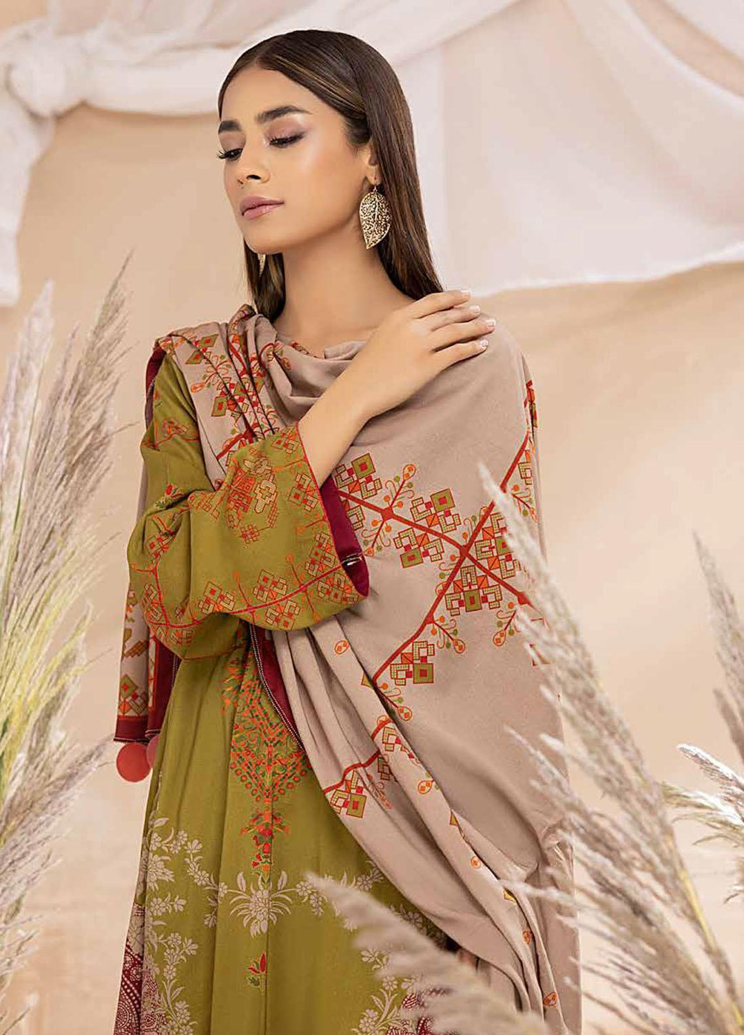 C-Prints by Charizma Printed Dhanak Suits Unstitched 3 Piece CRZ22-W6 CPW-49 - Winter Collection