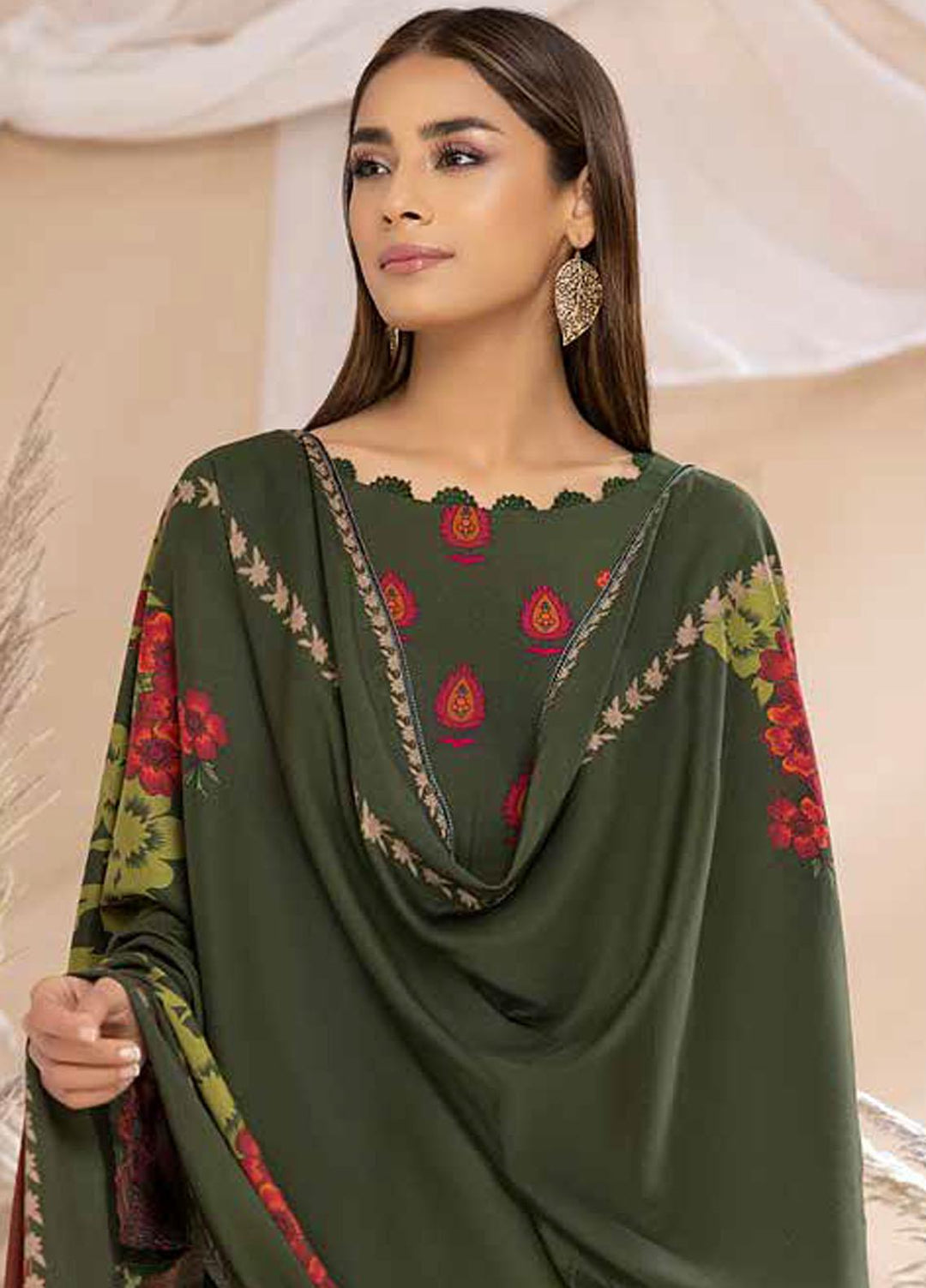 C-Prints by Charizma Printed Dhanak Suits Unstitched 3 Piece CRZ22-W6 CPW-51 - Winter Collection