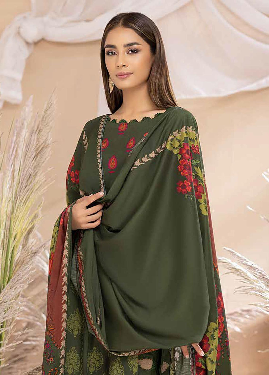 C-Prints by Charizma Printed Dhanak Suits Unstitched 3 Piece CRZ22-W6 CPW-51 - Winter Collection