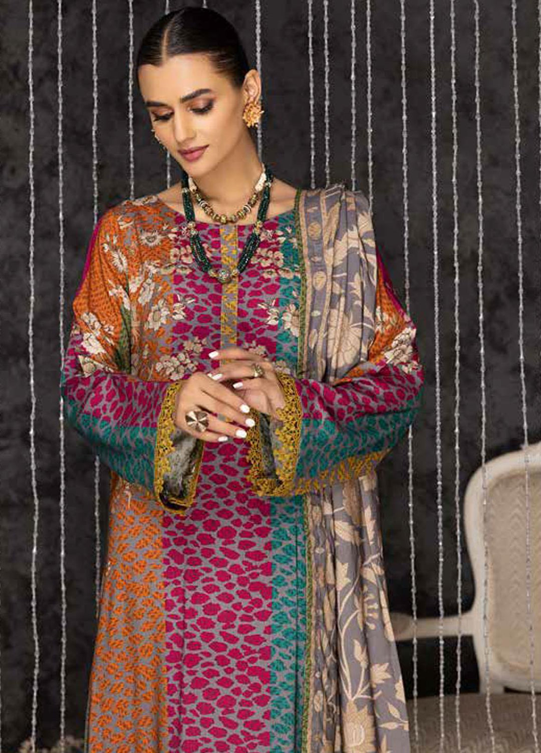 C-Prints By Charizma Printed Dhanak Suits Unstitched 3 Piece CRZ22-W7 CPW-54 - Winter Collection