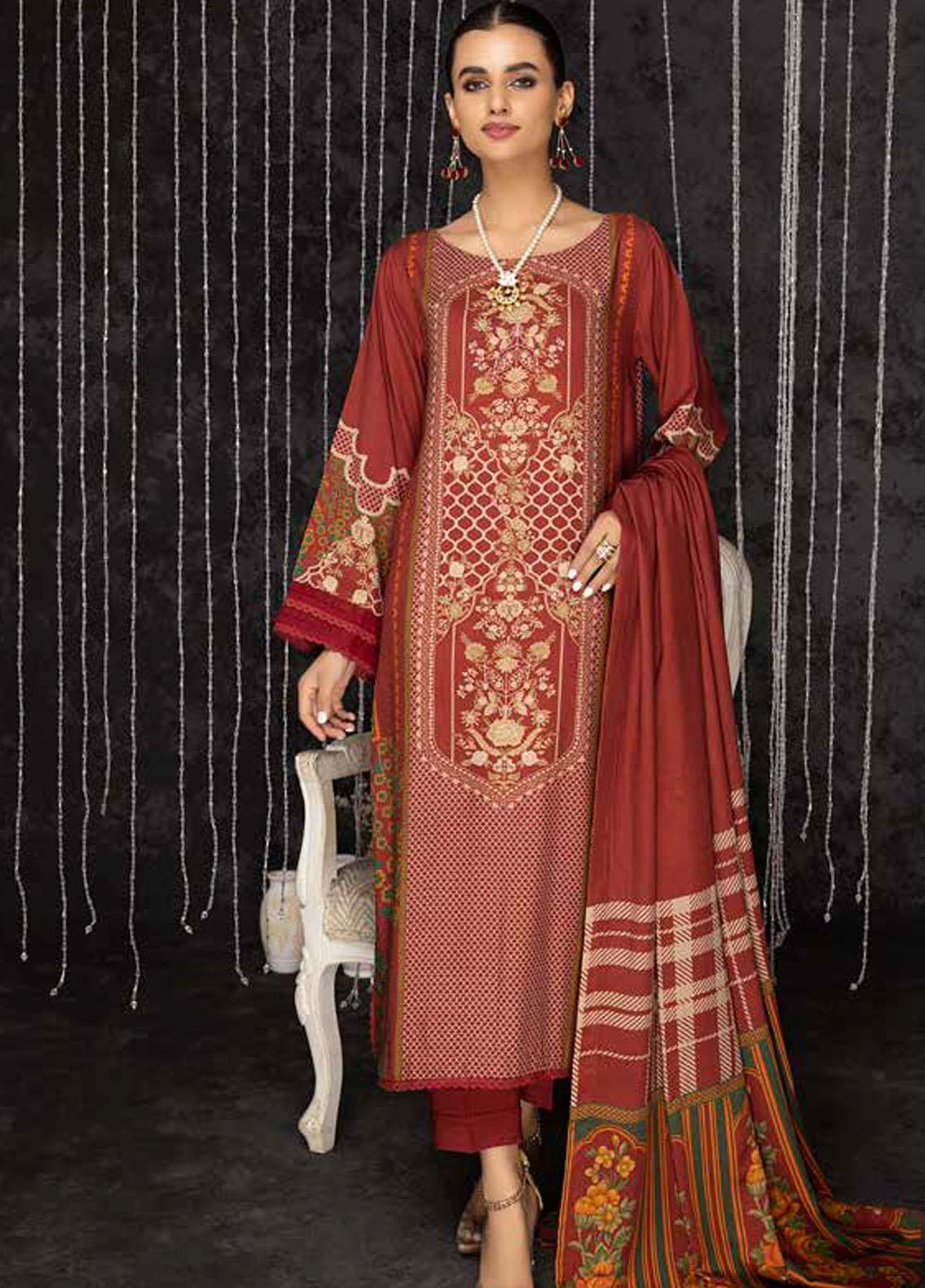 C-Prints By Charizma Printed Dhanak Suits Unstitched 3 Piece CRZ22-W7 CPW-56 - Winter Collection