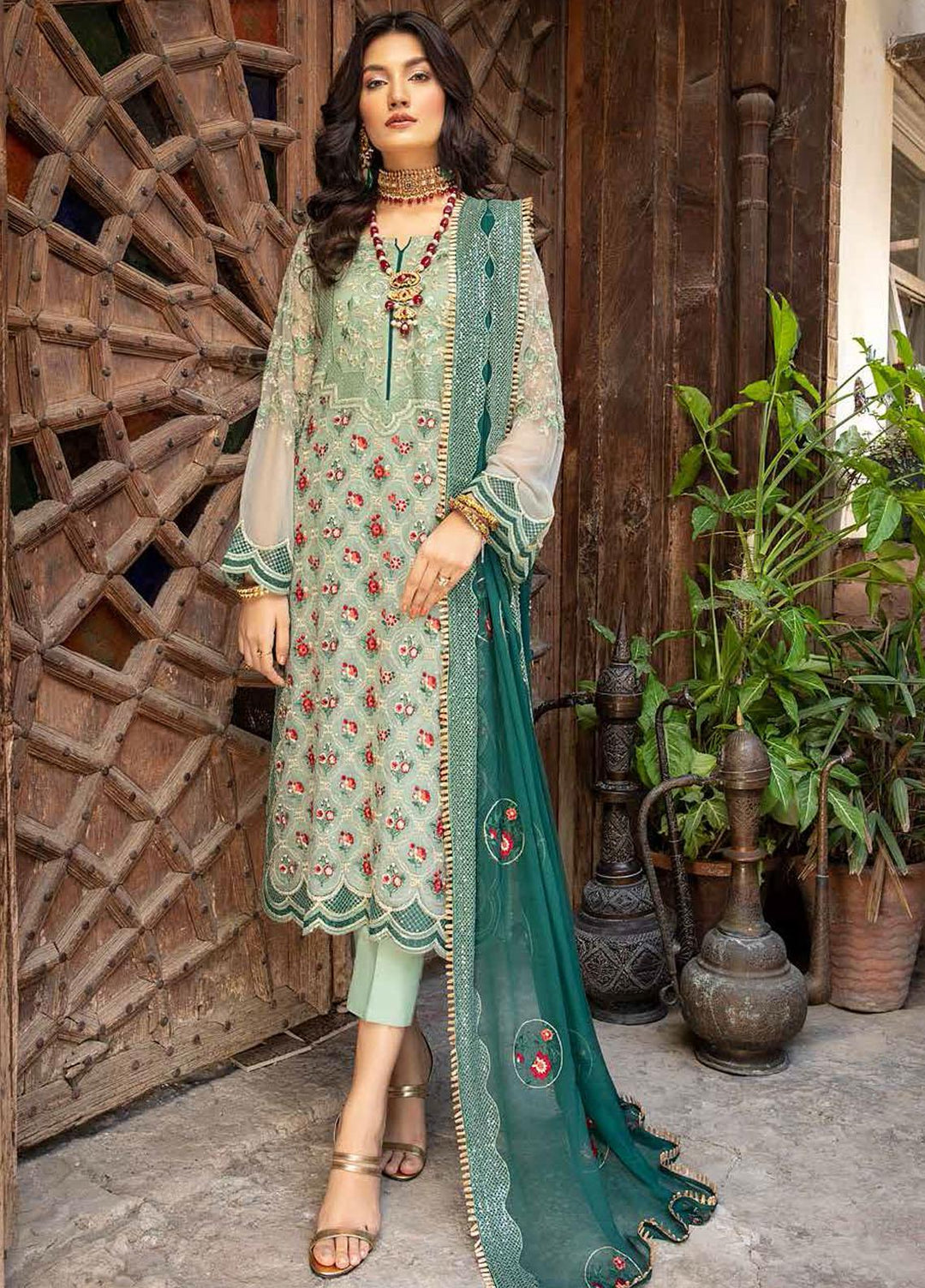 Charizma Embroidered Chiffon Suits Unstitched 3 Piece CRZ21-C6 CHM-39 - Festive Collection