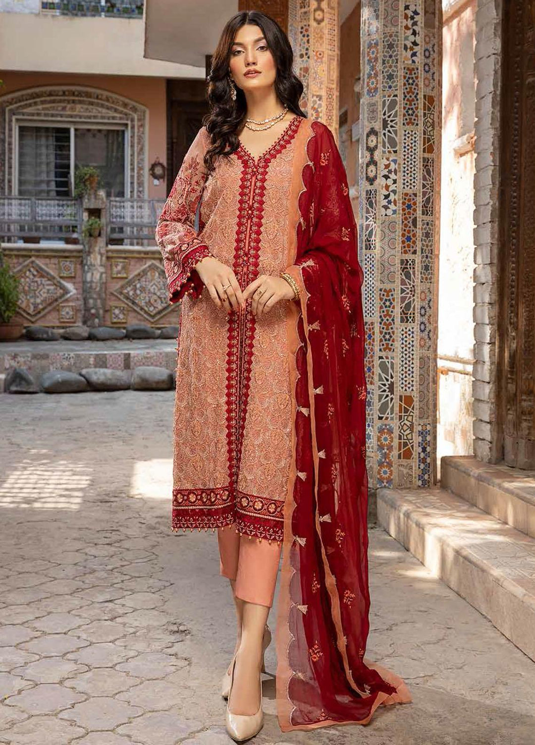 Charizma Embroidered Chiffon Suits Unstitched 3 Piece CRZ21-C6 CHM-40 - Festive Collection
