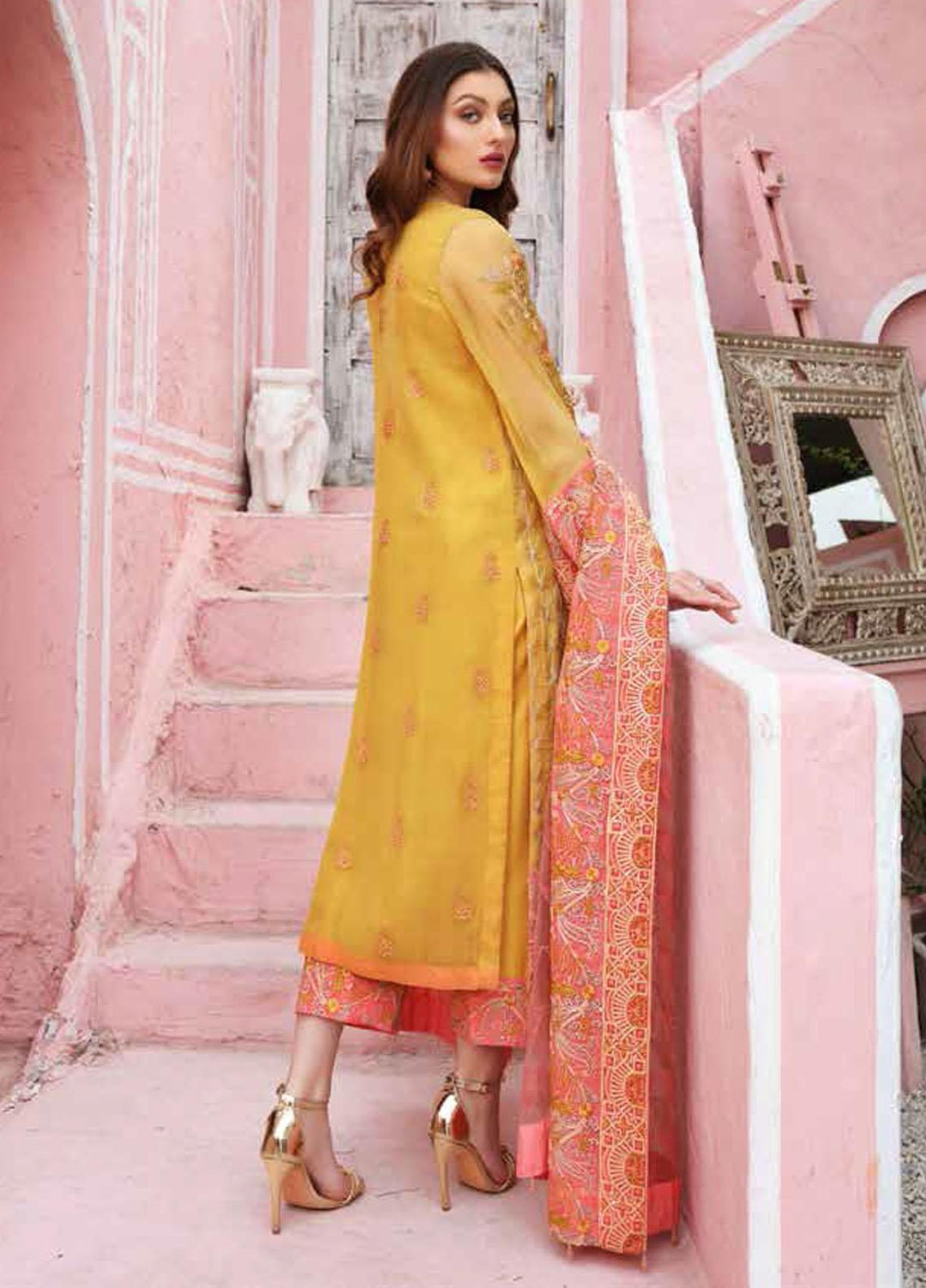 Chimmer By Charizma Embroidered Chiffon Suits Unstitched 3 Piece CRZ21-C4 24 - Luxury Collection