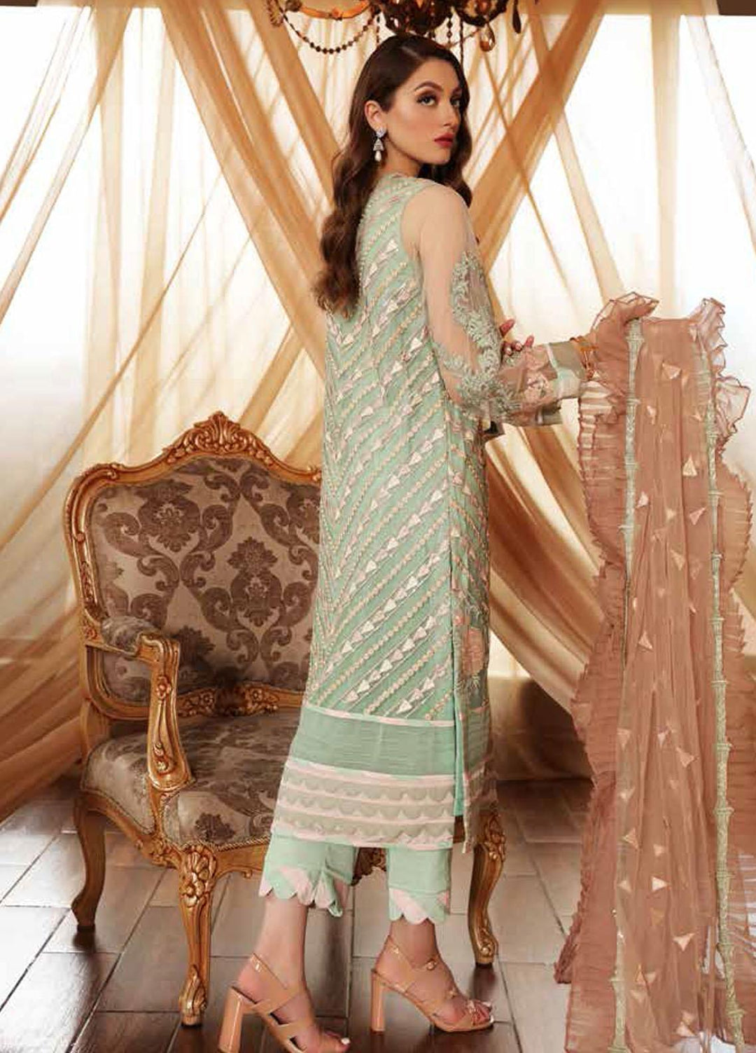 Chimmer By Charizma Embroidered Net Suits Unstitched 3 Piece CRZ21-C4 26 - Luxury Collection