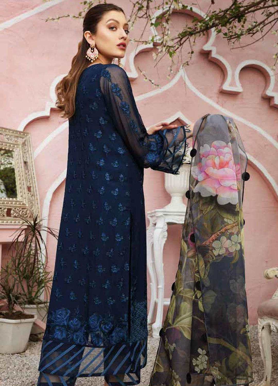 Chimmer By Charizma Embroidered Chiffon Suits Unstitched 3 Piece CRZ21-C4 27 - Luxury Collection